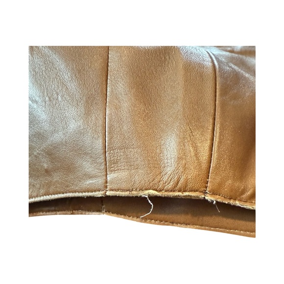 Jil Sander Brown Leather Pencil Skirt size 0 - Picture 3 of 3